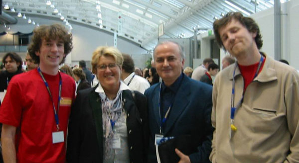 With a group of teachers who attended my workshop on "Bridging cultures through computer-mediated communication projects", in Linz, Austria, 2006